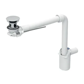 Geberit Waschbeckenablauf 152072211 Ø 32 mm, mit Aussenventilstopfen mit Hebelbetätigung, hochglanz-verchromt