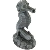 esotec Wasserspeier Figur Seepferdchen Ida, Steindesign, Schlauch 2m, 17x12,5x30cm 100771 (Komplettset)