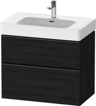 Duravit D-Neo Waschtischunterbau wandhängend Eiche Schwarz Matt 784x452x625 mm - DE43770BD160000 DE43770BD160000