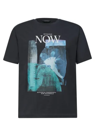 Street One - T-Shirt mit Rundhals und Fotoprint blau - Gr. - L