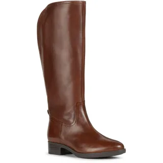 Geox D Felicity Leder Damen Stiefel braun