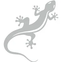 Hermann Schütz Aufkleber Hermann Schütz Aufkleber Gecko silber 115x95mm