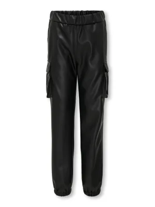 KIDS ONLY - KOGHEIDI FAUX LEATHER TRACKPANTS OTW black - Gr. - 158