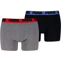 PUMA Boxershorts PUMA MEN EVERYDAY BASIC BOXERS 2P (Packung, 2er Pack) mit Puma Webbund