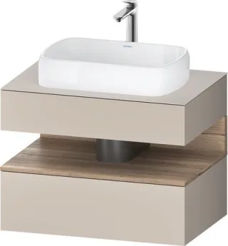 Duravit Qatego Konsolenwaschtischunterbau wandhängend Taupe Matt 800x550x600 mm - QA4730055910010 QA4730055910010
