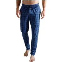 TOM TAILOR Schlafhose TOM TAILOR Herren Lange-Hose blau kariert (1-tlg)