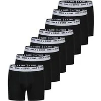 ONLY & SONS Boxershorts Herren Retroshorts ONSSCOTT 8 PACK Regular Fit (Vorteilspack, 1-St) Unterhosen mit Stretch