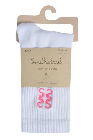 Smith&Soul - Socks Neon Anagram white - Gr. - 40.5
