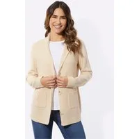 Sieh an! Strickjacke Cardigan Langarm Rippoptik, Jersey