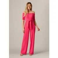Adrianna Papell Jumpsuit Knit Crepe Tie Jumpsuit Moderner, taillierter Jumpsuit mit weitem Bein