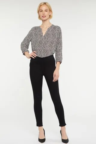 Pull-On Skinny Knöchellange Schwarze SpanSpring™ Jeans