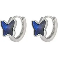 ELLAWIL Paar Creolen Schmetterling Ohrschmuck Creole Ohrcreolen Schmetterlingsohrringe (GESCHENKIDEE, Sterling Silber 925), inklusive Geschenkschachtel