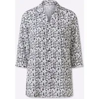 Sieh an! Klassische Bluse Longbluse 3/4-Arm