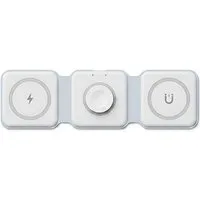 Futurea 3in1 MagSafe 15W Ladegerät faltbar für iPhone Watch AirPods Ladestation (2000 mA, 1-tlg., 3in1 Ladestation, MagSafe und Qi kompatibel, faltbar, kompakt, 3in1)