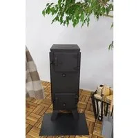 Magnus Kaminofen Kaminofen mit Schamottstein GT7PR schwarz Ofen für Werkstatt, 7.50 kW, mit Schamottesteinen ausgelegt, PN-EN 13240:2008 / BImSchV2