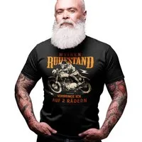 RAHMENLOS® T-Shirt für ältere Biker - Meinen Ruhestand verbringe ich auf zwei Rädern