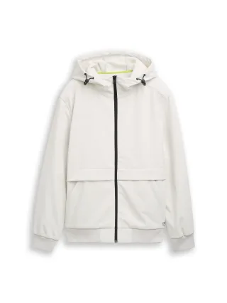 Denim Tom Tailor - Softshell Jacke mit Kapuze light dawn grey - Gr. - S