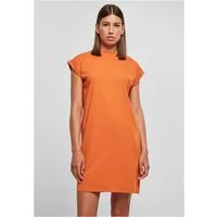 URBAN CLASSICS Sweatkleid Damen Turtle Extended Shoulder Dress aufgerollte Ärmel