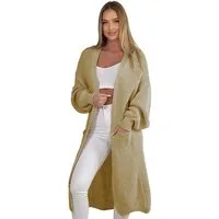 Mississhop Longstrickjacke Cardigan Longstrickjacke extra lange Strickjacke M. 384