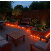 GLOBO LIGHTING Dekolicht, LED-Leuchtmittel fest verbaut, Farbig, LED Lichterschlauch Beleuchtung Außen Garten Terrasse Weg Transparent