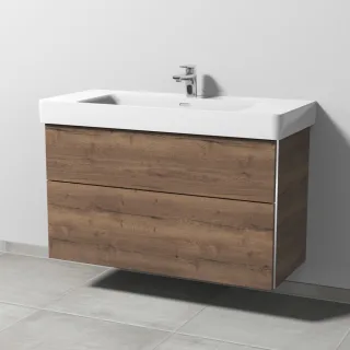 Sanipa 3way Waschtischunterbau zu Laufen Pro S Waschtisch mit 2 Auszügen, Eiche-Tabak BR77050