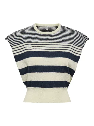 ONLY - ONLMIA SL O-NECK TOP CC KNT egret - Gr. - L