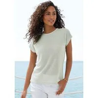 Vivance by Lascana Kurzarmshirt aus bügelfreiem Waffelstrick luftiges Waffelstrickshirt