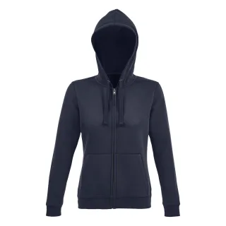 SOLS - "Spike" Hoodie mit durchgehendem Reißverschluss für Damen (Dunkelblau)