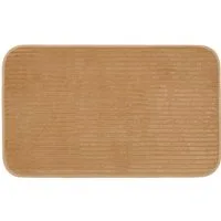 Gözze Badematte Berlin, Höhe 7 mm, rutschhemmend beschichtet, fußbodenheizungsgeeignet, Polyester, rechteckig, Badteppich, Uni Farben, Cord Optik, waschbar