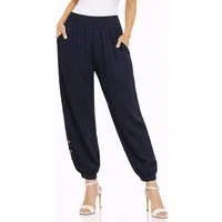Mississhop Leinenhose Damen 100 % Leinen Extra Lang Hose– Tall Fit Sommerhose M.282