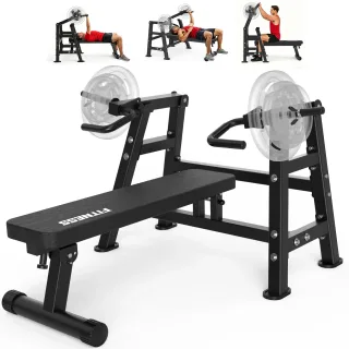 [EU Direct] Bominfit WT50 Leverage Weight Bench with Independent Holder, 400KG Heavy Duty Foldable Bench Press Machine f