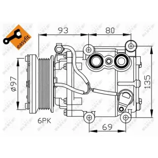 NRF Klimakompressor Ford Mondeo 3 Transit