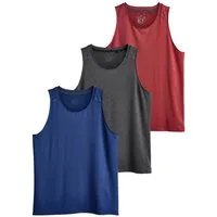 Next Trägertop Active Gym Trägerhemden mit Mesh im 3er-Pack (3-tlg)