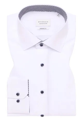 ETERNA - Original Shirt Popeline Langarm weiß - Gr. - 42