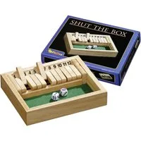 Philos Spiel Philos 3184 - Shut The Box, 12er, klein, Holz, Reisespiel, Würfelsp...