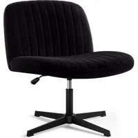 Intimate WM Heart Bürostuhl Ohne Armlehnen, Ergonomischer Schreibtischstuhl (Lesesessel mit 10cm dickem Sitzkissen), Drehstuhl Ohne Rollen, Höhenverstellbar Stuhl