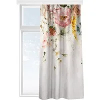 Bilderdepot24 Vorhang Gardine Natur Rankende Blumen Aquarell Vintage Türvorhang Raumteiler (1 St), Multifunktionsband, blickdicht, Samt, Schiebegardinen Schlafzimmer Wohnzimmer Schiebevorhang