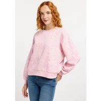 Ragwear Sweatshirt WUSS PRINT mit figurumspielender Passform, aus Baumwolle und Polyester, hüftlang