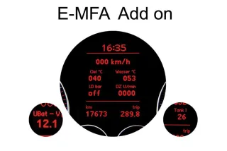 E-MFA Anzeige von Ladedruck, Öltemperatur uvm. im Tacho