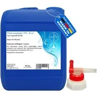 HERRLAN Destilliertes Wasser Reinwasser Ph. Eur. - AQUA PURIFICATA - destilliertes Wasser, 10 Liter inkl. 1 x AGH