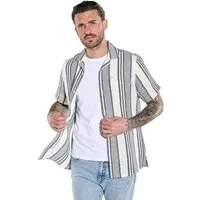 emilio adani Kurzarmhemd Herren Kurzarm-Hemd gestreift, Creme