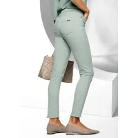 MADELEINE Gerade Jeans Mid Waist Skinny-Hose mit Fransen Fransenhose in schmale Silhouette, Five-Pocket-Stil
