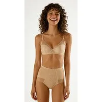 Wolbar Miederslip mit floraler Spitze, flache Nähte