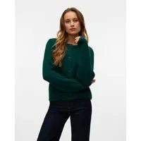 Vero Moda Strickjacke VMNOVAH LS O-NECK BUTTON CARDI GA NOOS Materialmix, regular fit