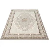 Carpetilla Designteppich Designer Wohnzimmer Carpetilla Versay Orientalisch Vizon/Vizon, Höhe: 13 mm, Kurzflor