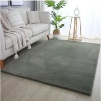 SIMPEX24 Teppich Unicolor - Einfarbig, Läufer, Höhe: 20 mm, Teppich Wohnzimmer Einfarbig Shaggy Modern Flauschiger Felloptik Weich