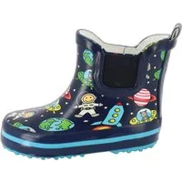 Beck Kleinkinder Gummistiefel Space Gummistiefel (wasserdichte Kurzstiefel, für trockene Füße bei Regenwetter) herausnehmbare Innensohle, weicher flexibler Naturkautschuk