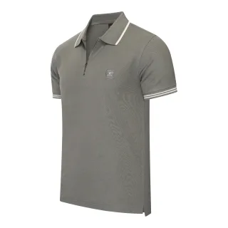 Cappuccino Italia Polo Zip Polo Torino Grau