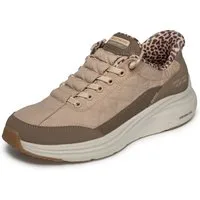 Skechers CONTOUR FOAM-LEOPARD DREAM Slip-On Sneaker Schlupfschuh, Halbschuh, Freizeitschuh mit Animal-Print