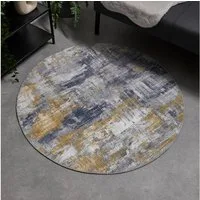 LUXOR living Teppich Prima, rund, Höhe: 7 mm, Kurzflor, bedruckt, modernes Design